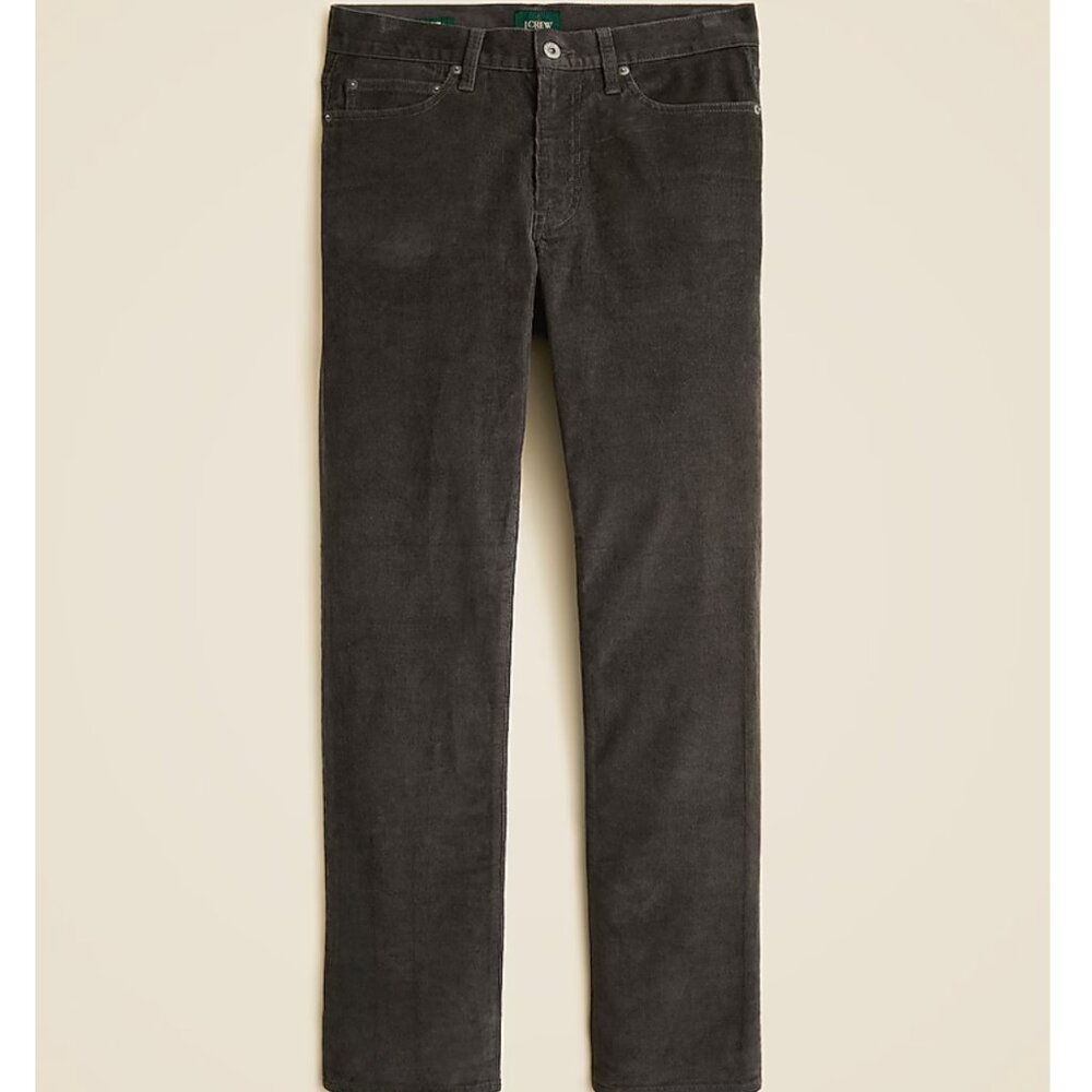J.Crew 770 Straight-fit Corduroys 38/32 Charcoal Gray